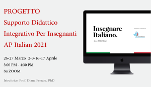 SUPPORTO DIDATTICO INTEGRATIVO PER INSEGNANTI – AP ITALIAN 2021