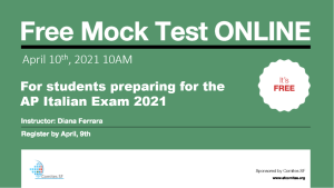 Free Mock Test ONLINE for students preparing AP Italian 2021